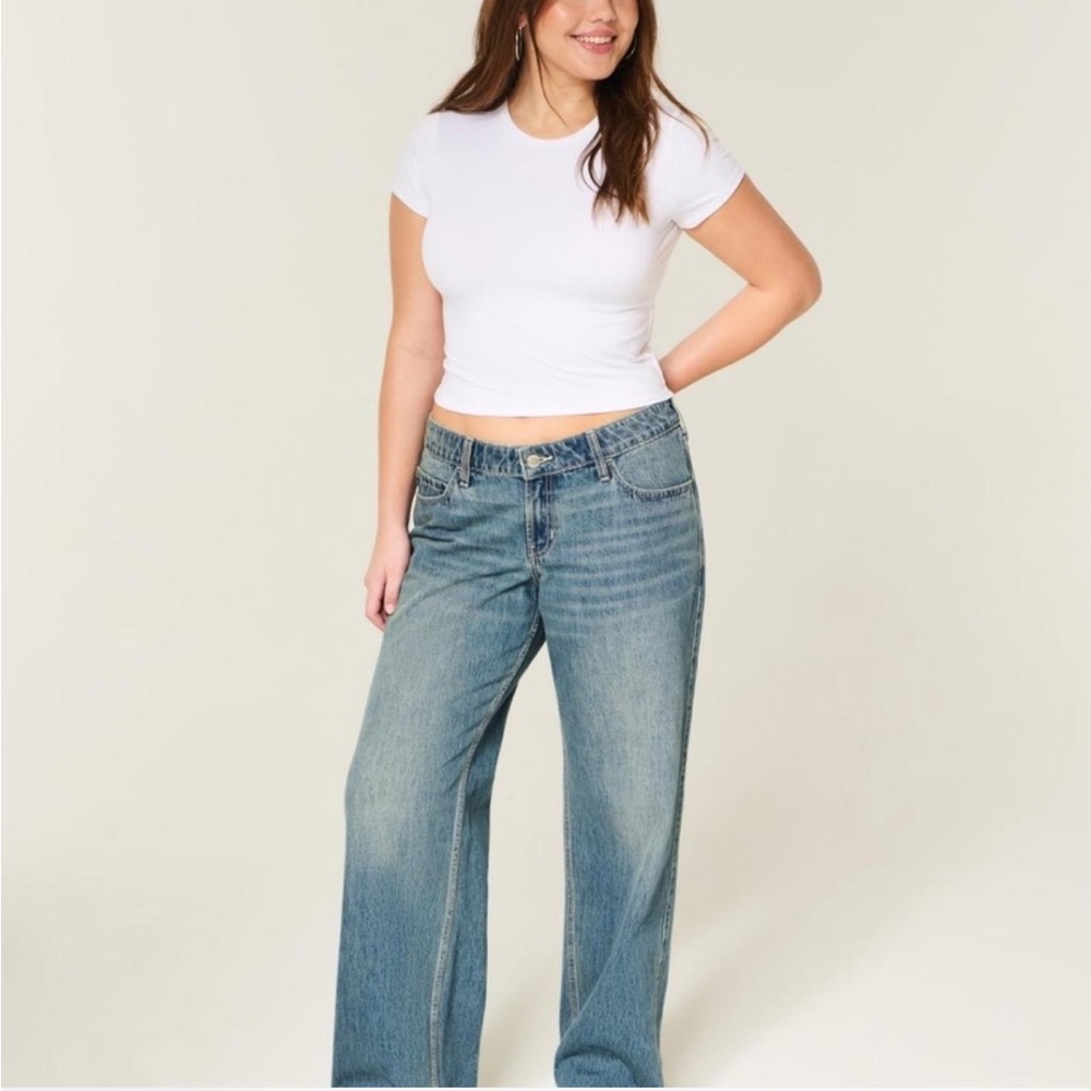 Hollister Low Rise Baggy Jeans Size 24 Long